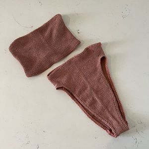 ASOS high leg high waisted crinkle bikini